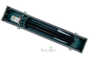 Внутрипольный конвектор отопления водяной Techno Power KVZ 150-105-700 без вентилятора подключение слева без решетки