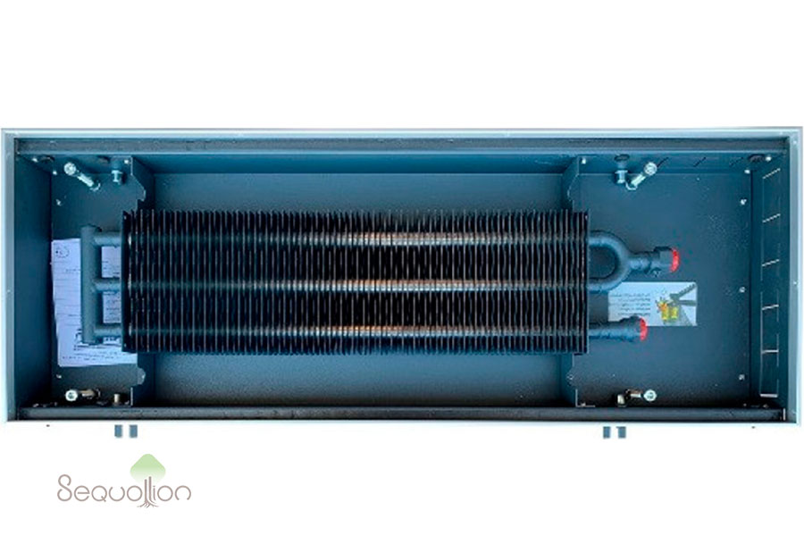 Внутрипольный конвектор отопления водяной Techno Power KVZ 300-190-1100 без вентилятора подключение справа без решетки