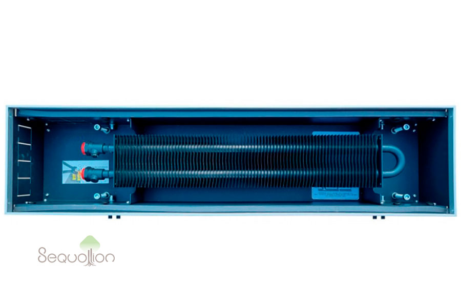 Внутрипольный конвектор отопления водяной Techno Usual KVZ 200-120-600 без вентилятора подключение слева без решетки