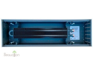 Внутрипольный конвектор отопления водяной Techno Usual KVZ 250-105-600 без вентилятора подключение справа без решетки