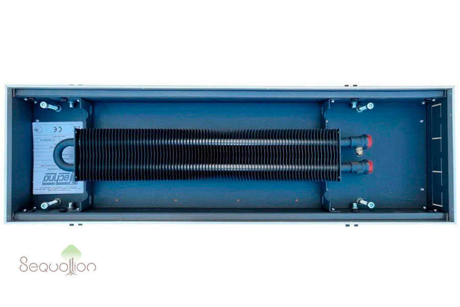 Внутрипольный конвектор отопления водяной Techno Usual KVZ 250-85-700 без вентилятора подключение справа без решетки