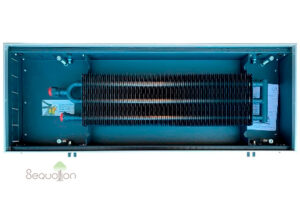 Внутрипольный конвектор отопления водяной Techno Usual KVZ 350-105-600 без вентилятора подключение слева без решетки