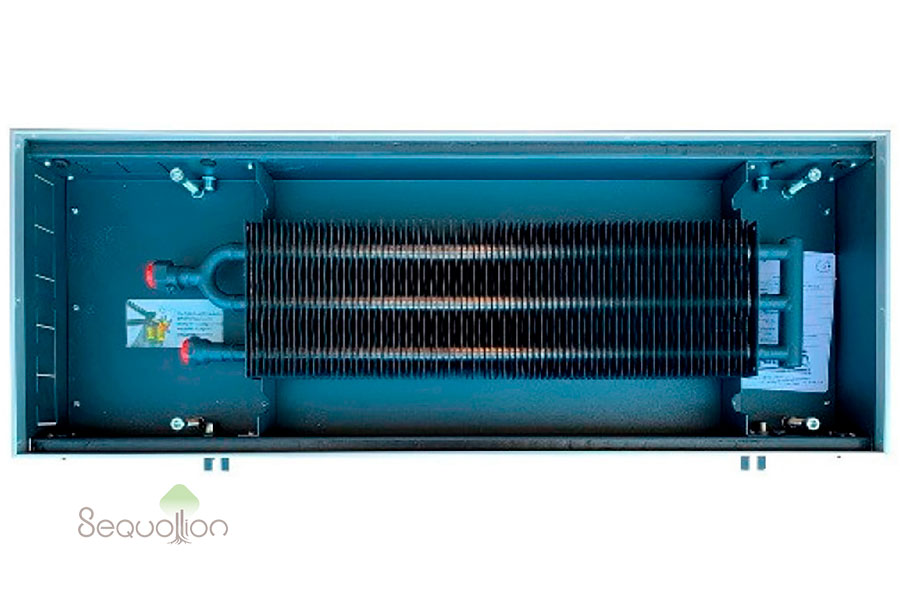 Внутрипольный конвектор отопления водяной Techno Usual KVZ 350-120-600 без вентилятора подключение слева без решетки