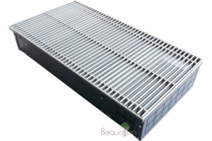 Внутрипольный конвектор отопления водяной Techno Usual KVZ 350-140-4800 без вентилятора подключение справа решетка серебро