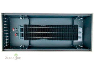 Внутрипольный конвектор отопления водяной Techno Usual KVZ 350-190-4800 без вентилятора подключение слева без решетки