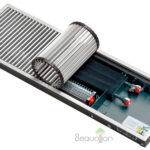 image-Внутрипольный конвектор отопления водяной Techno Power Vent KVZVh 250x75x800 220V (с вентилятором, подключение справа, решетка серебро)