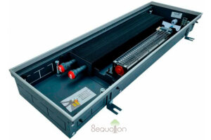 Внутрипольный конвектор отопления водяной Techno Power Vent KVZVh 270x130x4500 24V (с вентилятором, подключение слева, без решетки)